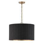 Capital Lighting 350741KR Black Stain,Matte Brass 19.75''w X 14.50''h 3-light Pendant In Matte Brass And Handcrafted Mango Wood In Black Stain Image 1