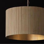 Capital Lighting 350741WS White Wash,Matte Brass 19.75''w X 14.50''h 3-light Pendant In Matte Brass And Handcrafted Mango Wood In White Wash Image 5