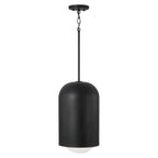 Capital Lighting 351612BI Black Iron 10.25''w X 18''h 1-light Capsule Arch Pendant In Black Iron With Soft White Glass Image 4