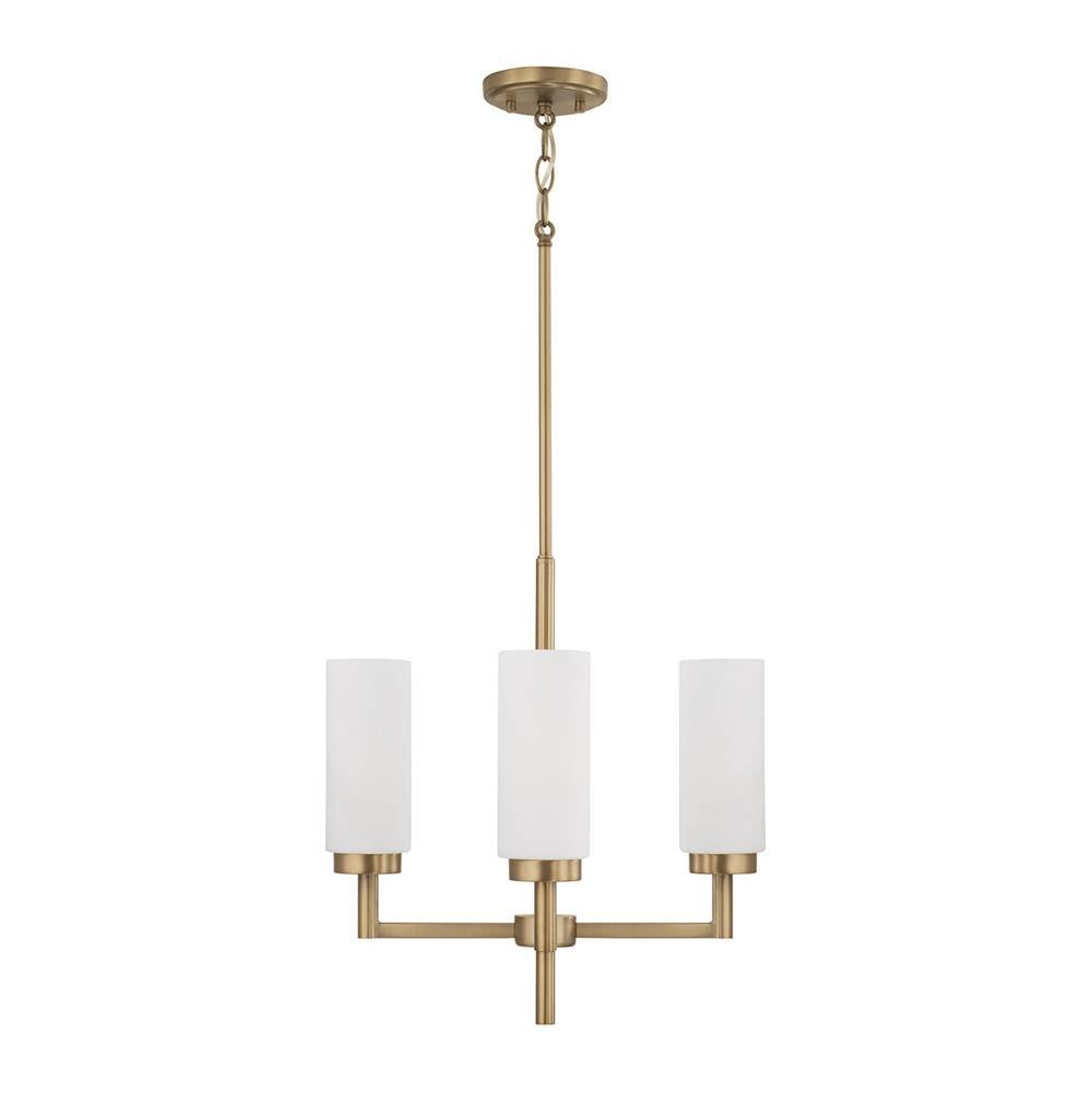 Capital Lighting 351741AD Aged Brass 16.25''w X 17.25''h 4-light Cylindrical Chandelier Pendant In Aged Brass With Faux Alabaster Glass Image 6