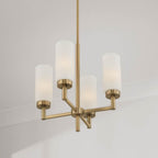 Capital Lighting 351741AD Aged Brass 16.25''w X 17.25''h 4-light Cylindrical Chandelier Pendant In Aged Brass With Faux Alabaster Glass Image 7