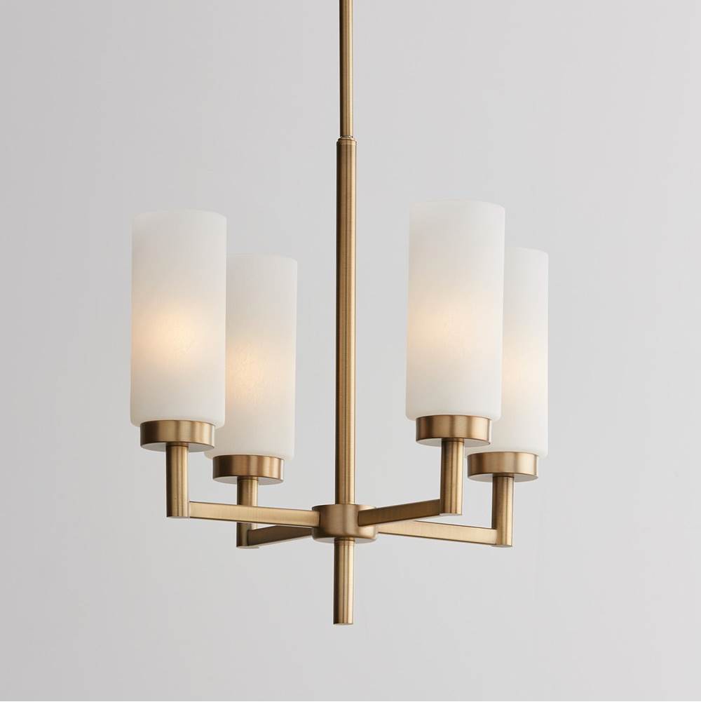 Capital Lighting 351741AD Aged Brass 16.25''w X 17.25''h 4-light Cylindrical Chandelier Pendant In Aged Brass With Faux Alabaster Glass Image 5