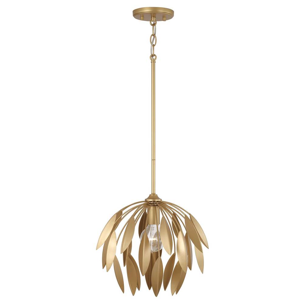 Capital Lighting 351811GF Buffed Gold 14''w X 12.25''h 1-light Botanical Semi-flush Pendant In Buffed Gold Image 3