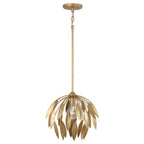 Capital Lighting 351811GF Buffed Gold 14''w X 12.25''h 1-light Botanical Semi-flush Pendant In Buffed Gold Image 3
