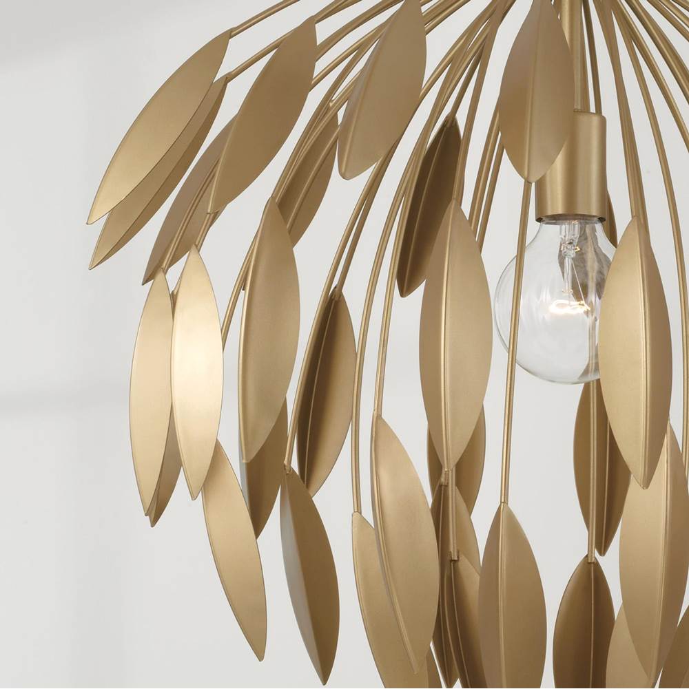 Capital Lighting 351812GF Buffed Gold 20''w X 18''h 1-light Botanical Pendant In Buffed Gold Image 4