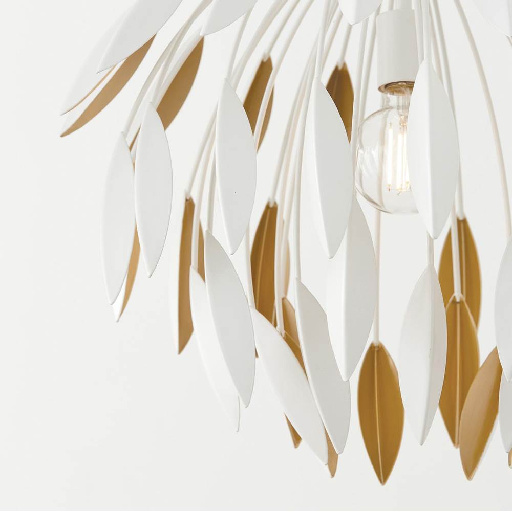 Capital Lighting Margeaux 20''w X 18''h 1-light Botanical Pendant In Buffed Gold