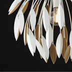 Capital Lighting 351812WE Matte White 20''w X 18''h 1-light Botanical Pendant In Matte White And Buffed Gold Image 7