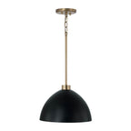 Capital Lighting 352011AB Aged Brass,Black 13''w X 8.75''h 1-light Pendant In Aged Brass And Black Image 3