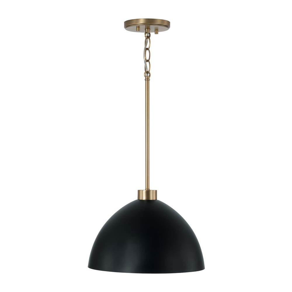 Capital Lighting 352011AB Aged Brass,Black 13''w X 8.75''h 1-light Pendant In Aged Brass And Black Image 3