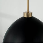 Capital Lighting 352011AB Aged Brass,Black 13''w X 8.75''h 1-light Pendant In Aged Brass And Black Image 4