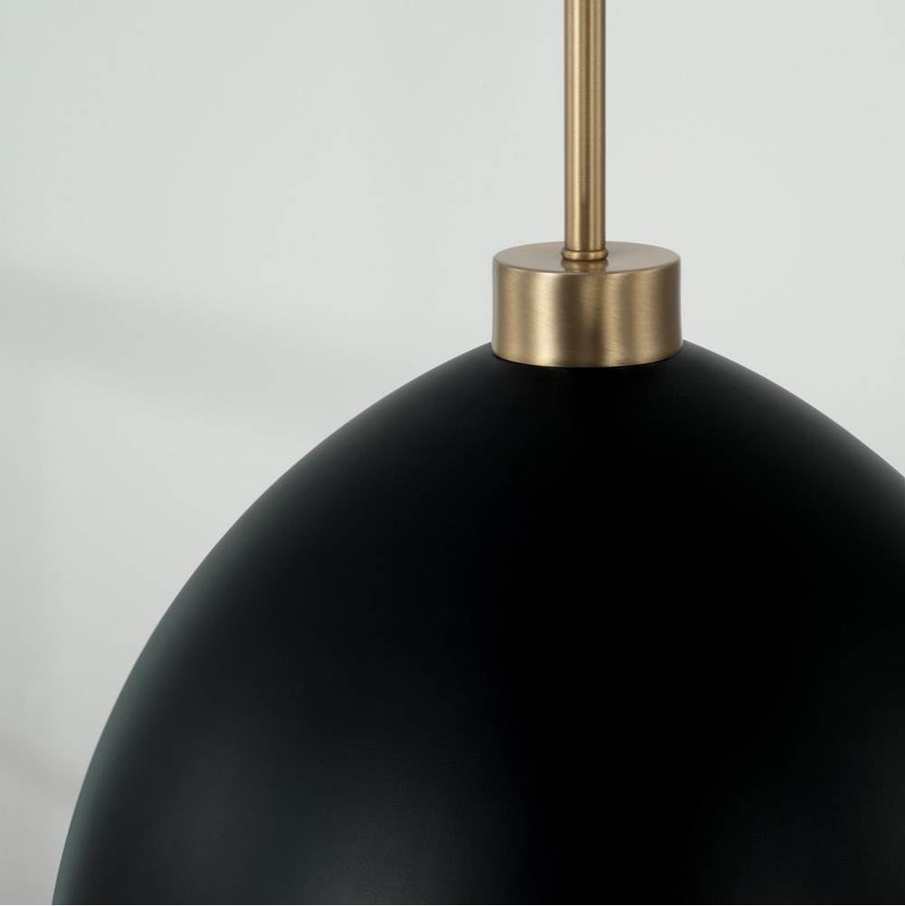 Capital Lighting 352011AB Aged Brass,Black 13''w X 8.75''h 1-light Pendant In Aged Brass And Black Image 4