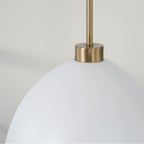 Capital Lighting 352011AW Aged Brass,White 13''w X 8.75''h 1-light Pendant In Aged Brass And White Image 4