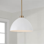 Capital Lighting Ross 13''w X 8.75''h 1-light Pendant In Aged Brass And Black