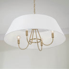 Capital Lighting 352741MA Matte Brass 28.50''w X 14.25''h 4-light Pendant In Matte Brass With White Fabric Shade Image 3