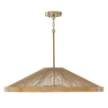 Capital Lighting 352841MA Matte Brass 31''w X 7.50''h 4-light Pendant In Matte Brass With Mango Wood And Handwrapped Natural Jute Rope String Image 1