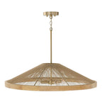 Capital Lighting 352841MA Matte Brass 31''w X 7.50''h 4-light Pendant In Matte Brass With Mango Wood And Handwrapped Natural Jute Rope String Image 2