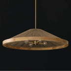 Capital Lighting 352841MA Matte Brass 31''w X 7.50''h 4-light Pendant In Matte Brass With Mango Wood And Handwrapped Natural Jute Rope String Image 3