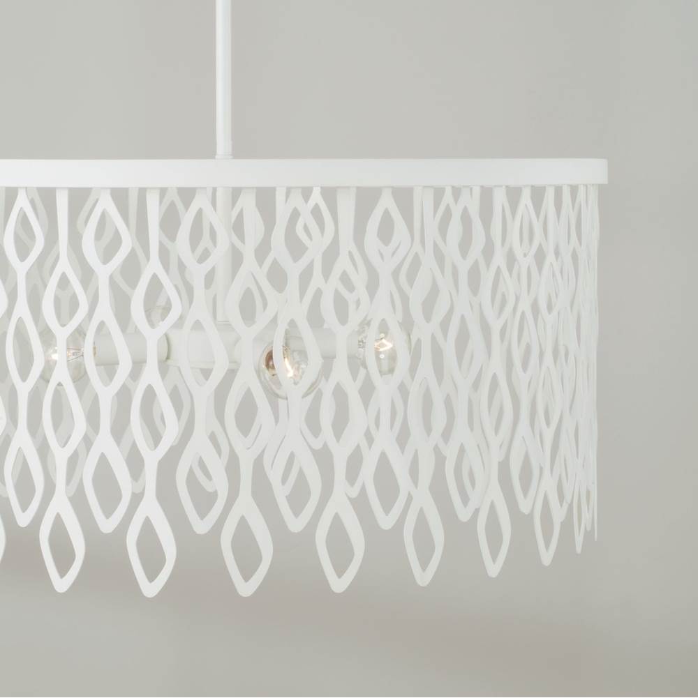 Capital Lighting 352941WE Matte White 24w X 23.5h 4-light Lasercut Metal Pendant In Matte White Modern Motif Image 2