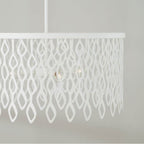 Capital Lighting 352941WE Matte White 24w X 23.5h 4-light Lasercut Metal Pendant In Matte White Modern Motif Image 2
