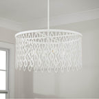 Capital Lighting 352941WE Matte White 24w X 23.5h 4-light Lasercut Metal Pendant In Matte White Modern Motif Image 3