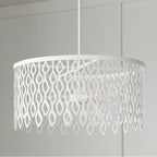 Capital Lighting Phoebe 24w X 23.5h 4-light Lasercut Metal Pendant In Matte White Modern Motif