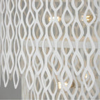 Capital Lighting 352971WE Matte White 27w X 30.5h 7-light Lasercut Two-tier Metal Pendant In Matte White Modern Motif Image 3