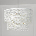 Capital Lighting 352971WE Matte White 27w X 30.5h 7-light Lasercut Two-tier Metal Pendant In Matte White Modern Motif Image 7