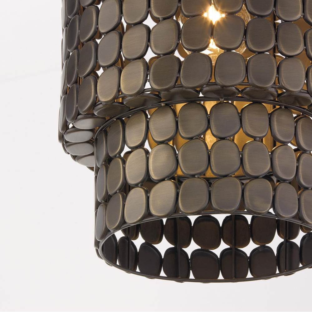 Capital Lighting 354111DR Dark Brass 13'' W X 21'' H 1-light Medallion Cylindrical Pendant In Dark Brass Image 2