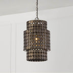 Capital Lighting Eliana 13'' W X 21'' H 1-light Medallion Cylindrical Pendant In Dark Brass