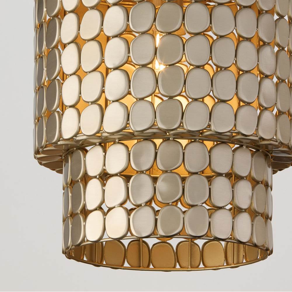 Capital Lighting 354111HB Champagne Brass 14'' W X 21'' H 1-light Medallion Cylindrical Pendant In Champagne Brass Image 2