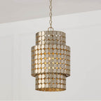 Capital Lighting Eliana 13'' W X 21'' H 1-light Medallion Cylindrical Pendant In Dark Brass