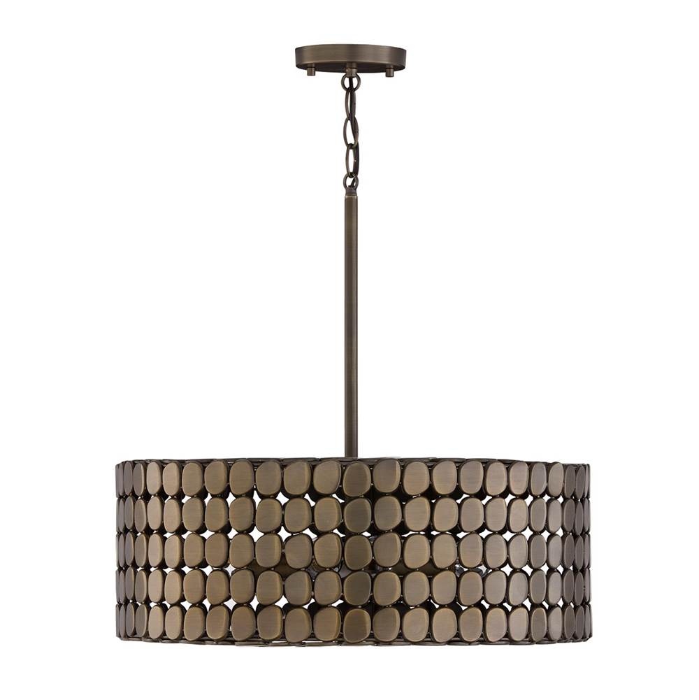 Capital Lighting 354141DR Dark Brass 22'' W X 8.25'' H 1-light Medallion Pendant In Dark Brass Image 1