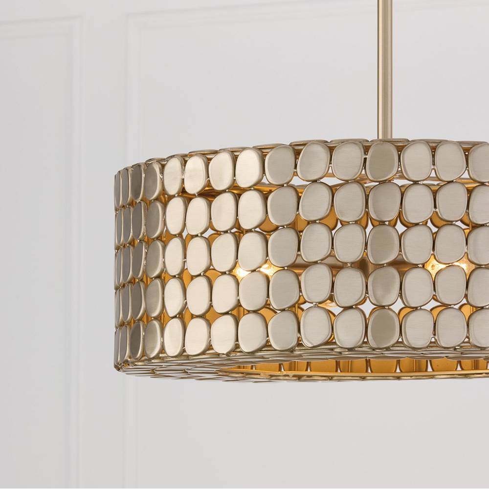 Capital Lighting 354141HB Champagne Brass 23'' W X 8.25'' H 1-light Medallion Pendant In Champagne Brass Image 4