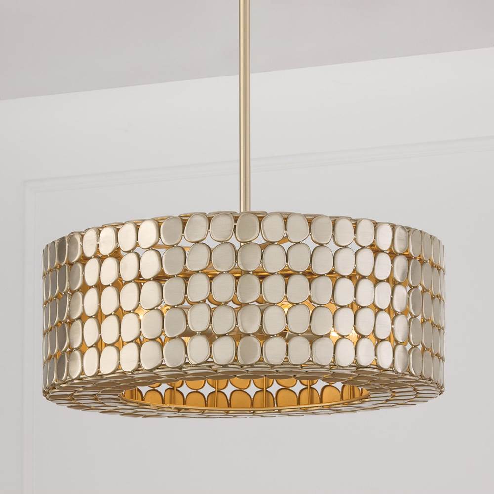 Capital Lighting Eliana 22'' W X 8.25'' H 1-light Medallion Pendant In Dark Brass