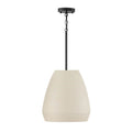 Capital Lighting 354211IV Terracotta Ivory 14'' W X 15'' H 1-light Handcrafted Terracotta Pendant In Ivory And Matte Black Image 1