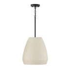 Capital Lighting 354211IV Terracotta Ivory 14'' W X 15'' H 1-light Handcrafted Terracotta Pendant In Ivory And Matte Black Image 1