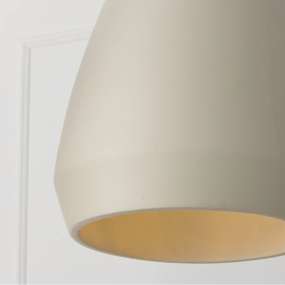 Capital Lighting 354211IV Terracotta Ivory 14'' W X 15'' H 1-light Handcrafted Terracotta Pendant In Ivory And Matte Black Image 2