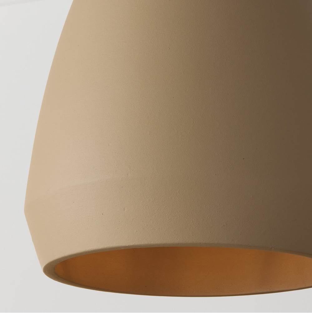 Capital Lighting 354211SN Terracotta Sand 15'' W X 15'' H 1-light Handcrafted Terracotta Pendant In Sienna And Matte Black Image 2