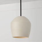 Capital Lighting Della 12.5'' W X 14'' H 1-light Handcrafted Terracotta Pendant In Ivory And Matte Black