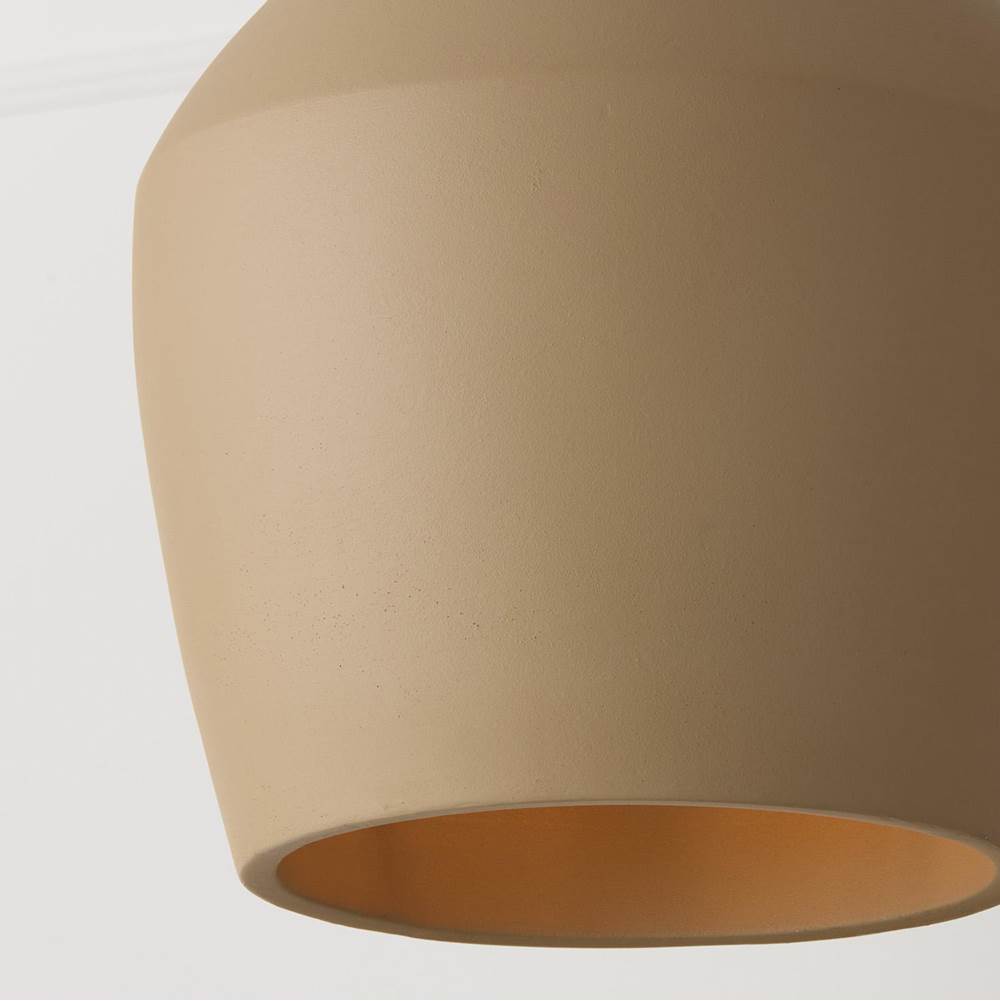 Capital Lighting 354212SN Terracotta Sand 12.5'' W X 14'' H 1-light Handcrafted Terracotta Pendant In Sienna And Matte Black Image 3