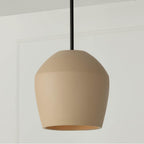 Capital Lighting Della 12.5'' W X 14'' H 1-light Handcrafted Terracotta Pendant In Ivory And Matte Black