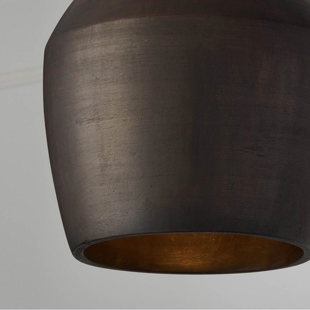 Capital Lighting 354212UR Terracotta Umber 12.5'' W X 14'' H 1-light Handcrafted Terracotta Pendant In Umber And Matte Black Image 2