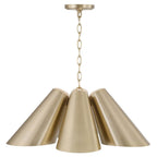Capital Lighting 354961MA Matte Brass 27.75'' W X 8.5'' H 6-light Modern Pendant In Matte Brass With Painted White Interior Image 2