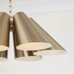 Capital Lighting 354961MA Matte Brass 27.75'' W X 8.5'' H 6-light Modern Pendant In Matte Brass With Painted White Interior Image 3
