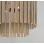 Capital Lighting 355651DR Dark Brass 24'' W X 21'' H 5-light Pendant In Dark Brass With Handcrafted Mango Wood In Nordic Grey Stain Image 6