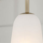 Capital Lighting 356911MA Matte Brass 10'' W X 24'' H 1-light Pendant In Matte Brass With Faux Alabaster Glass Image 2