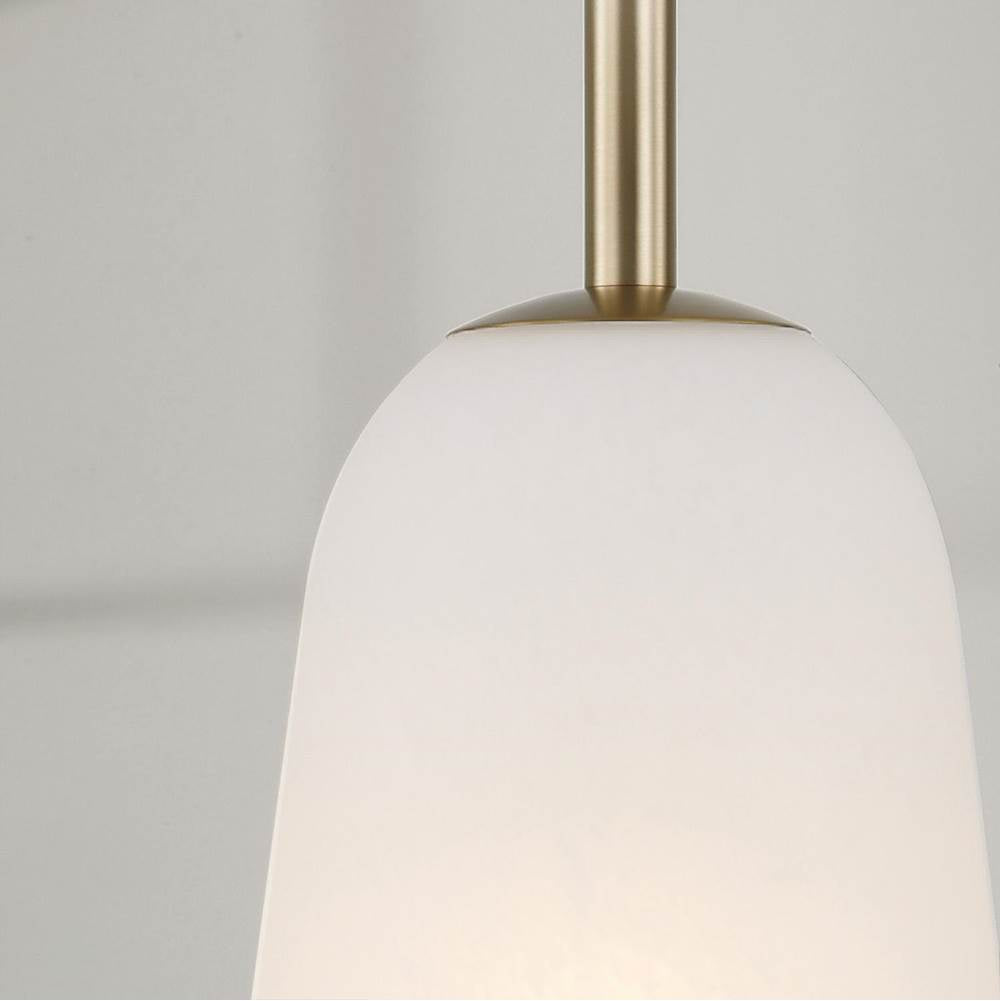 Capital Lighting 356911MA Matte Brass 10'' W X 24'' H 1-light Pendant In Matte Brass With Faux Alabaster Glass Image 2