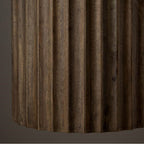 Capital Lighting 357631MA Matte Brass 16.5'' W X 19.5'' H 3-light Reversed-flute Handcrafted Mango Wood Pendant In Nordic Wood With Matte Brass And White Glass Diffuser Image 3