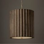 Capital Lighting Cody 16.5'' W X 19.5'' H 3-light Reversed-flute Handcrafted Mango Wood Pendant In Nordic Wood With Matte Brass And White Glass Diffuser