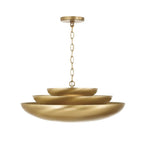 Capital Lighting 357711AD Aged Brass 21.5'' W X 8.5'' H 1-light Modern Tiered Bowl Pendant In Aged Brass With Real Alabaster Diffuser Image 3